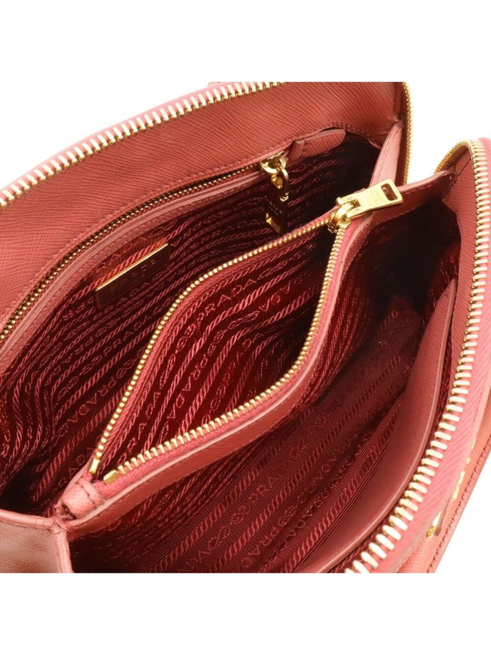 Prada Promenade Mini Bag 2-Way Crossbody Saffiano Leather Pink Gold - Picture 7 of 9
